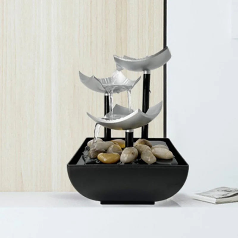 Office Home  Decoration Water Fountain Indoor Waterfall for Interior Decoration Office Home Tabletop Feng Shui Water Landscape