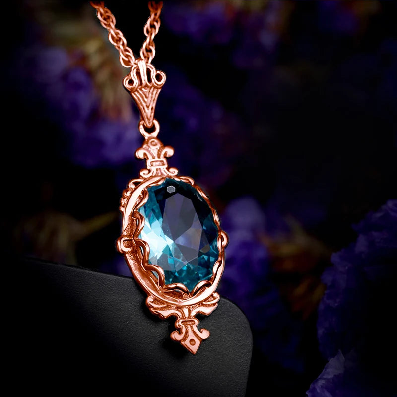 Hand Made Real 925 Sterling Silver Garnet Stone Necklace Pendant For Women Statement Vintage Fine Jewelry Mother Trendy Gifts
