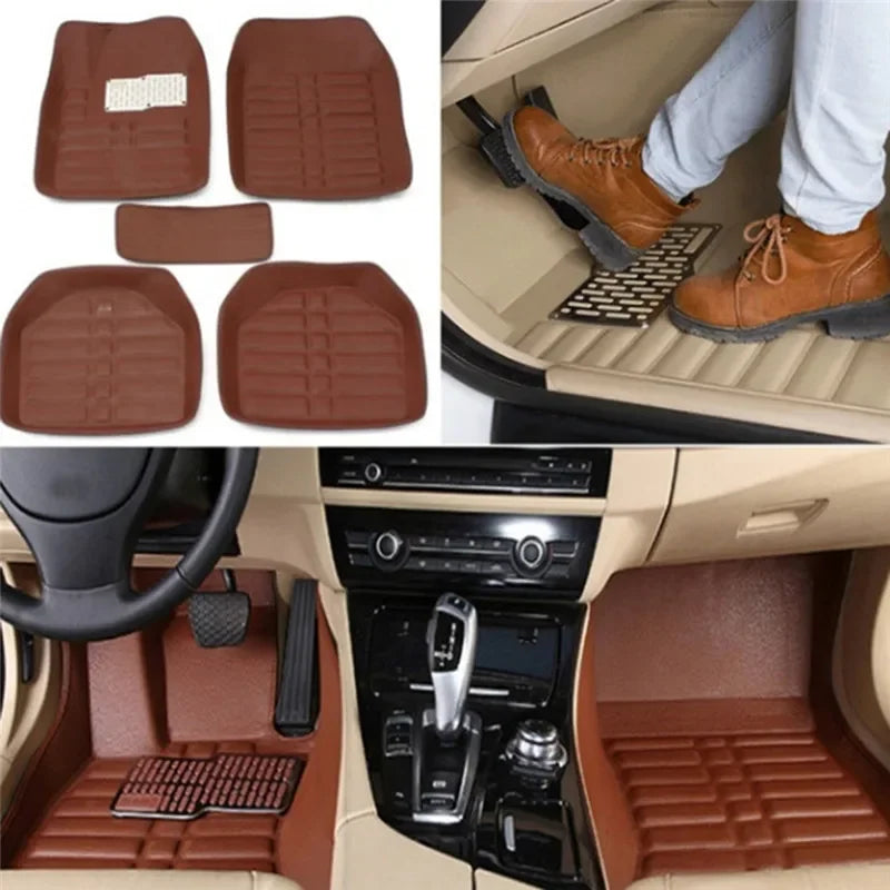 5-Piece Universal Car Floor Mats – All-Weather Front & Rear FloorLiner Carpet