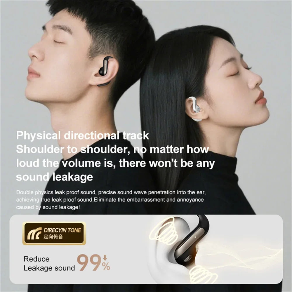 Smart AI Translation Headset Stereo Sound Semi-in-ear Air Conduction True Wireless Sport Long-lasting Bluetooth Ear Hook Headset