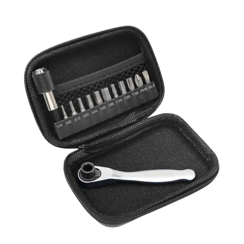Bike Allen Key Torque Ratchet Wrench Set – 1/4" Screwdriver Bicycle Hand Repair Tools