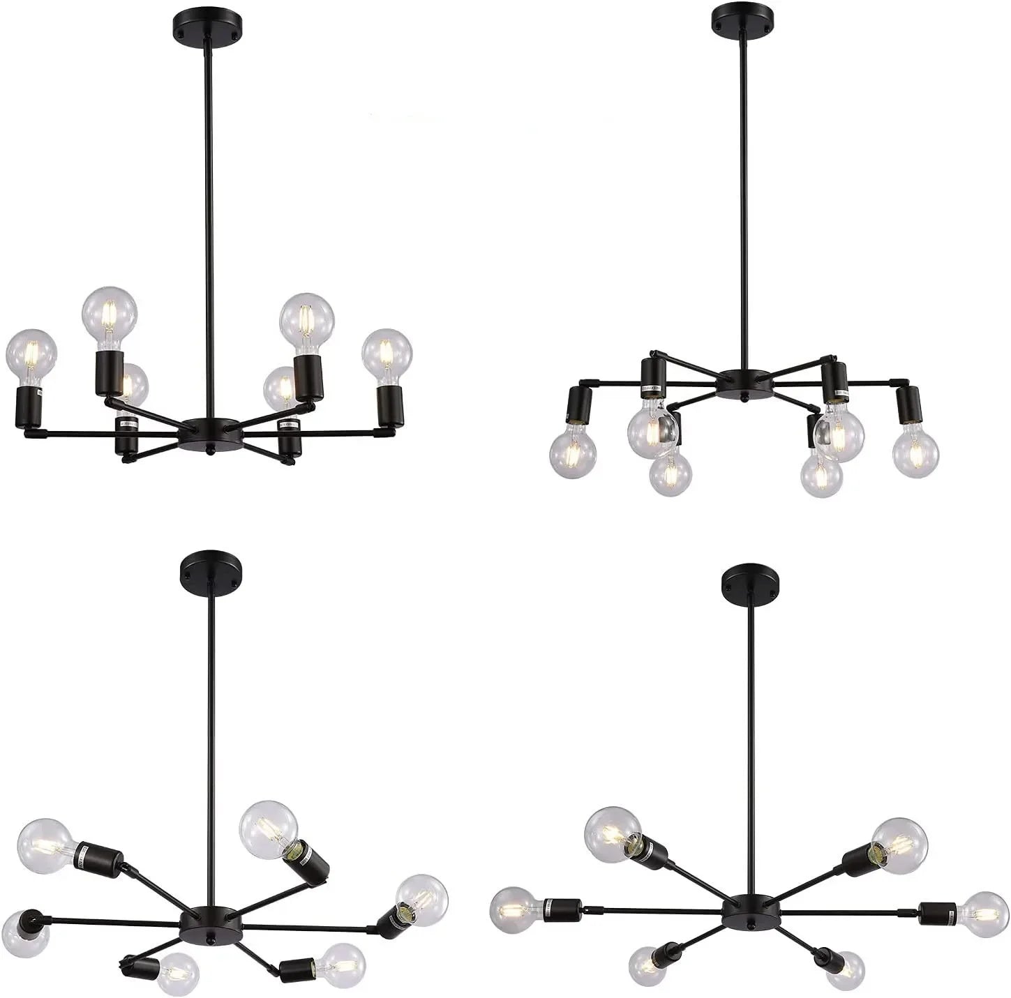 Modern E27 Ceiling Chandelier – Home Lighting for Living Room, Bedroom & Balcony