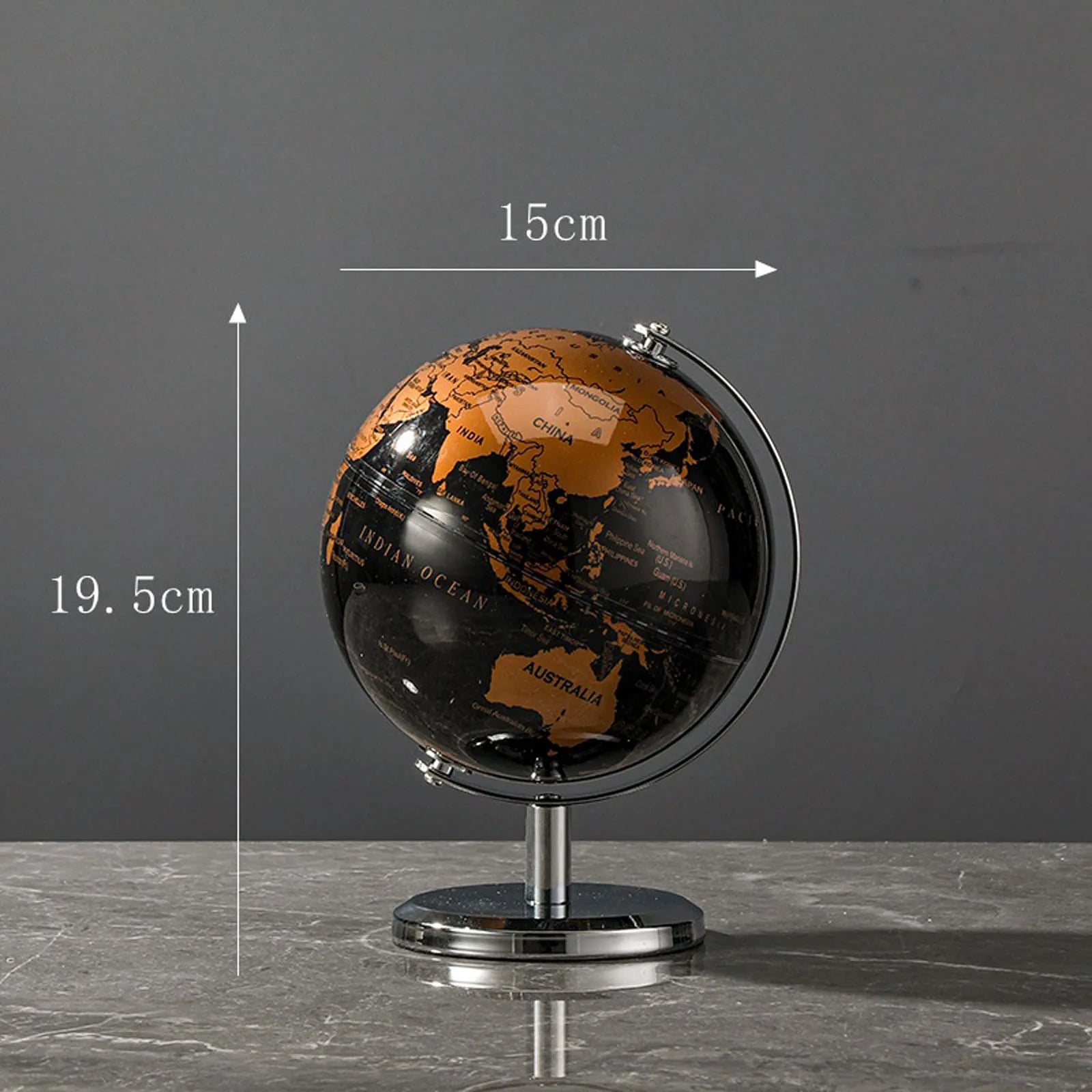 Desktop Elegant Globe Ornament Home Living Room Wine Cabinet Decorative Globe Family Exquisite Vintage Style Globe Decoration