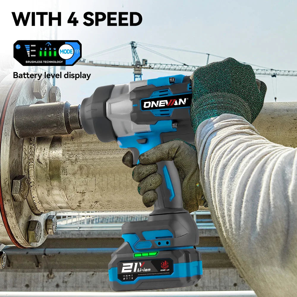ONEVAN 4000W Brushless Impact Wrench – 3500Nm, 3/4" Drive, Makita
