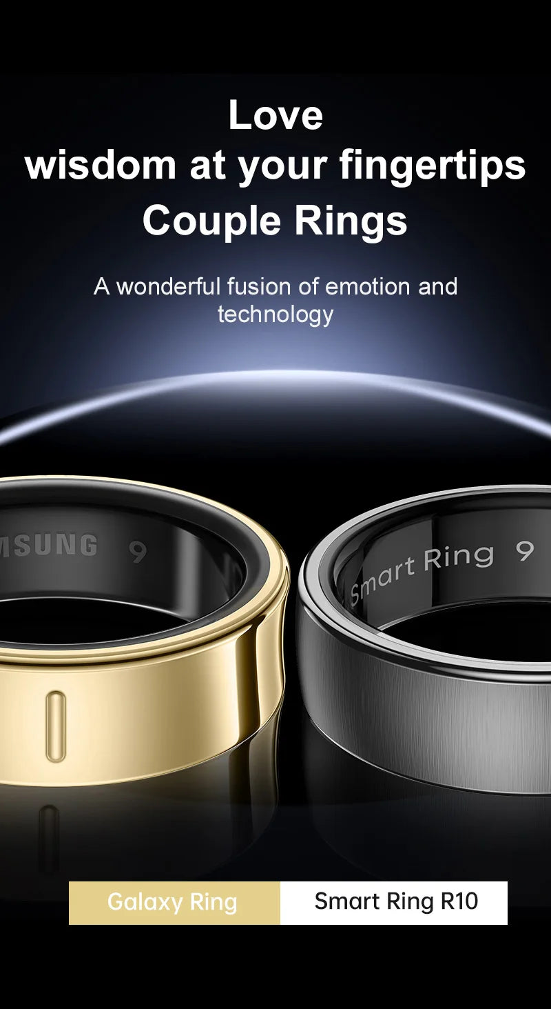 R10 Smart Ring for Men & Women – Wireless Charging, Multi-Sport Tracker, Activity Modes for Android & iOS