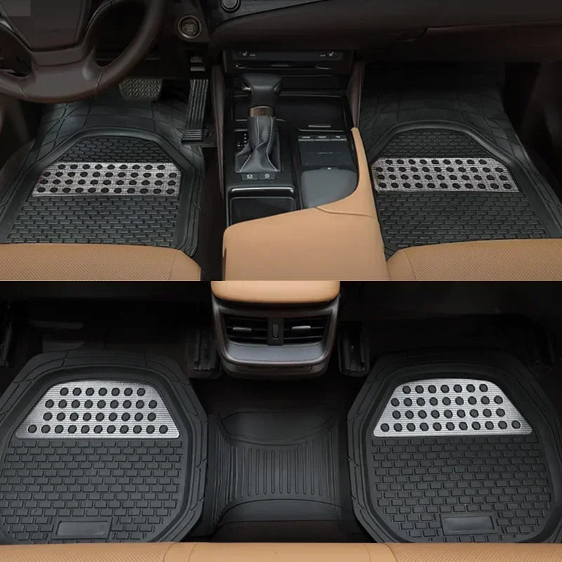 All-Season Universal Rubber Car Floor Mats – Waterproof Carpet Protection for All Vehicles