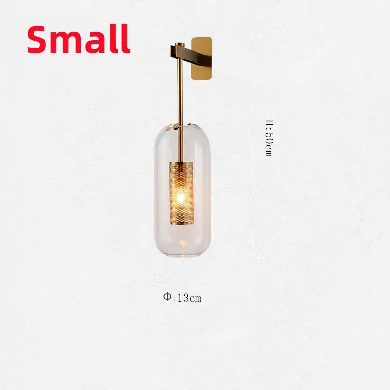 Post-Modern Luxury Wall Lamp – Nordic Minimalist Textured Bedside & Corridor Light