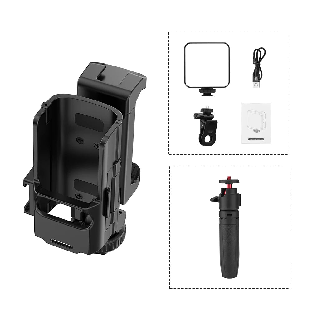 Phone Holder Teleprompter for DJI Pocket 4 3 Camera Live Streaming Bracket Expansion Adapter Frame Photography Accessories