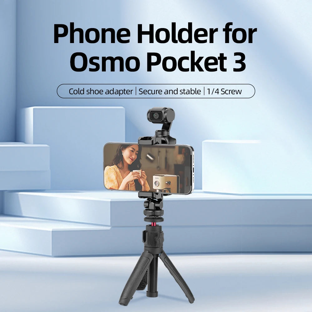 Phone Holder Teleprompter for DJI Pocket 4 3 Camera Live Streaming Bracket Expansion Adapter Frame Photography Accessories