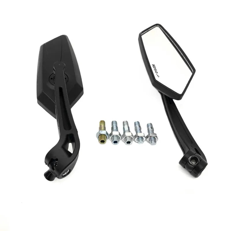 Motorcycle Universal 8mm 10mm KOSO Mirror Scooter E-Bike Cafe Racer Retro Rearview Mirrors Electrombile HD Vision Side Mirror