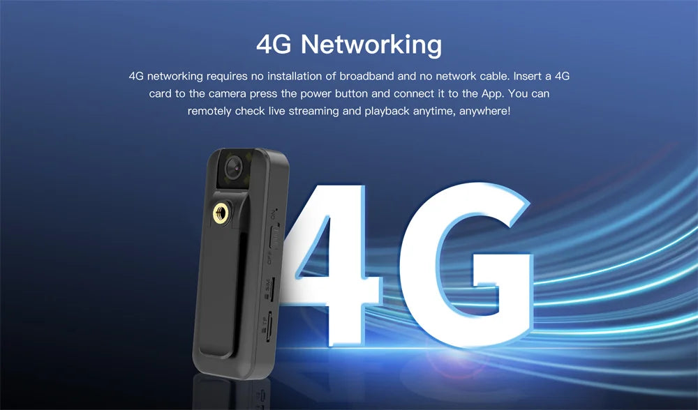 2025 4G Wireless Mini Camera 4K High Definition Phone Remote Video Recorder Worn Police Small Body Cam Night Vision DV Camcorder