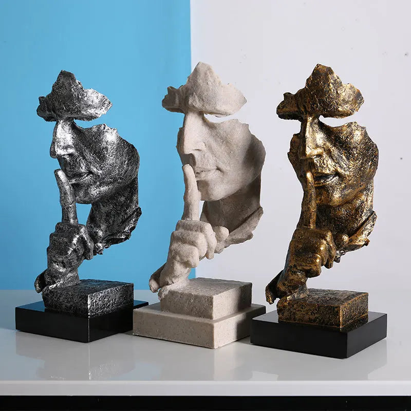 Vintage Resin Decorative Ornament – Artistic Home Decor for Living Room & Shelves