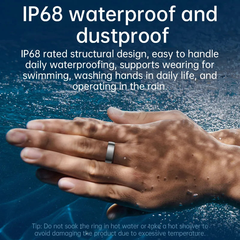Smart Health R1000 Ceramic Fitness Ring – Sleep & Heart Rate Monitor