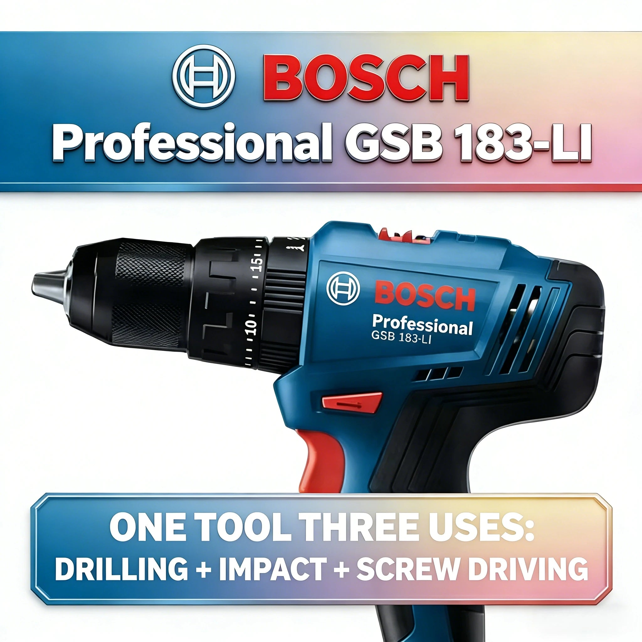 Bosch GSB183-LI Cordless Brushless Impact Drill – 56Nm