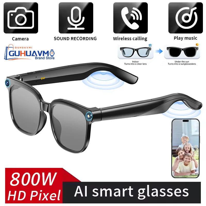 2026 Smart AI Glasses – 8MP HD Camera, 1080P Video, ChatGPT, IP65 Waterproof