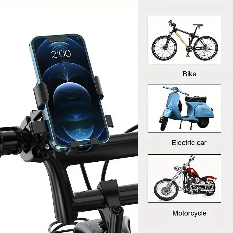 Bike Phone Holder Motorcycle Phone Holder 360° Rotating Adjustable Car Navigation Stand Outdoor Universal Phone Accessories
