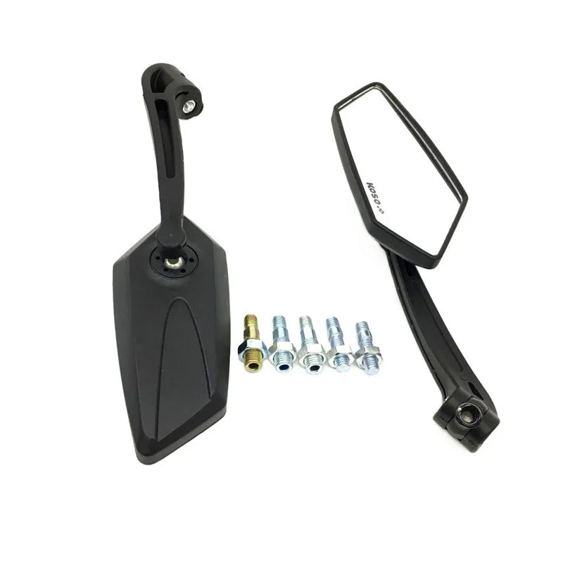 Motorcycle Universal 8mm 10mm KOSO Mirror Scooter E-Bike Cafe Racer Retro Rearview Mirrors Electrombile HD Vision Side Mirror