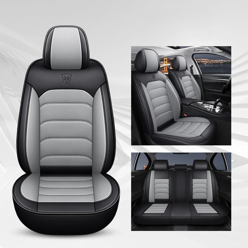 Car Seat Cover Premium Waterproof Faux Leather Cushion Universal Accessories Fit SUV Truck Sedan Automotive Vehicle