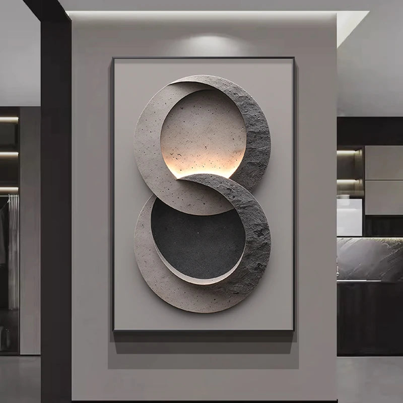 Luxury LED Wall Lamp with Mural – Modern Corridor, Foyer & Living Room Hanging Light