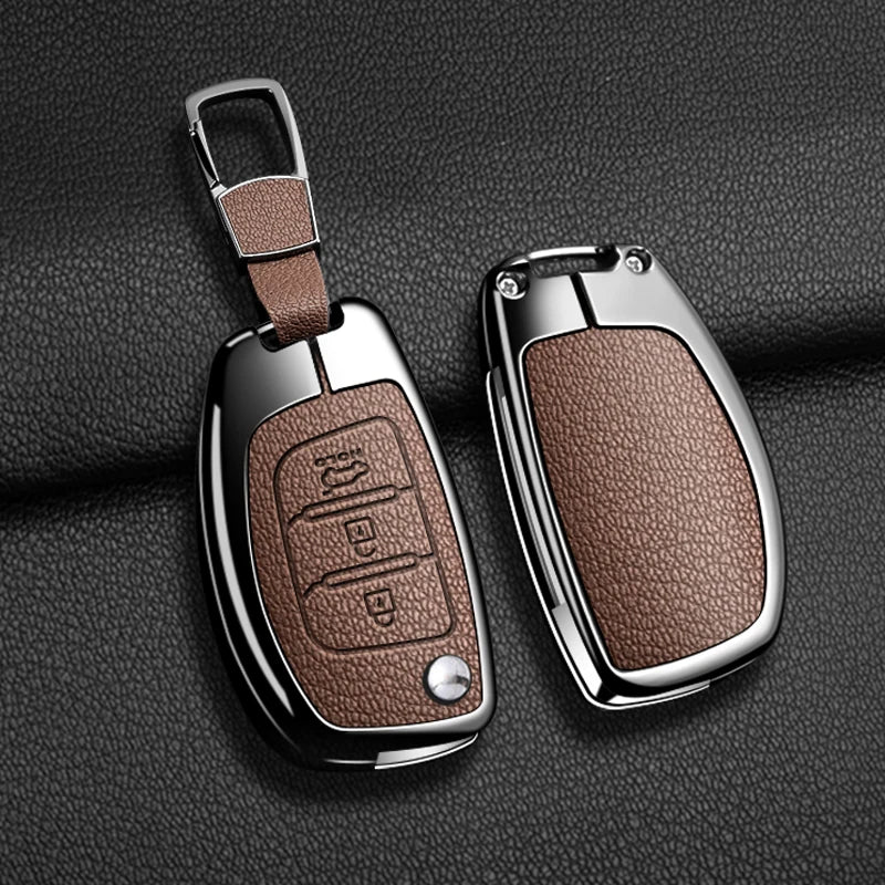 Car Accessories Key Case Cover Holder For Hyundai Creta I20 Tucson Elantra Santa fe 2016 2017 2018 Flip Key Protective