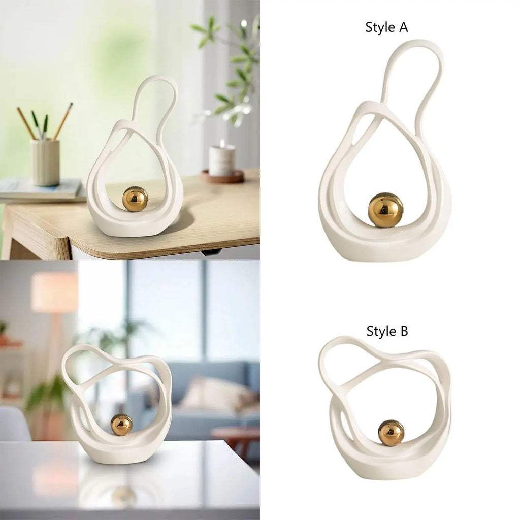 Abstract Art Ceramic Statue Home Decor Abstract Ceramic Figurine Home Accent Ornament for Dining Room Shelf Wedding Centerpiece