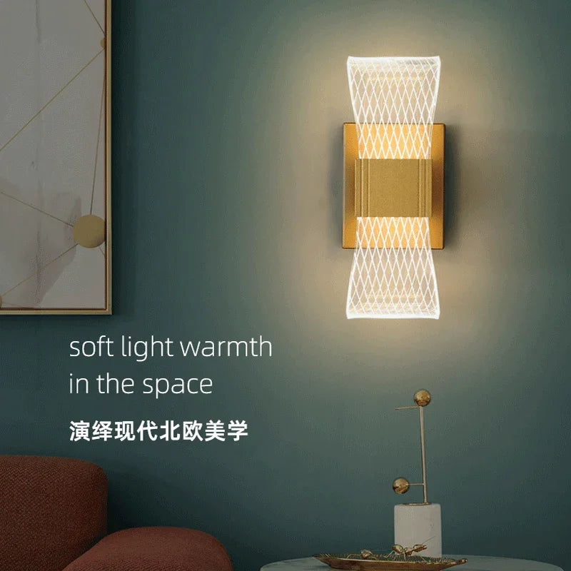 Nordic Luxury Aluminium LED Wall Lamp – Modern Bedside & Living Room Light
