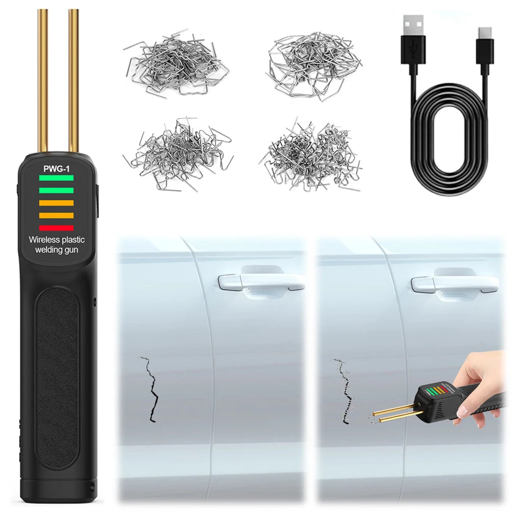 300W Plastic Welding Gun – 200 Staples Included, Car Bumper Repair