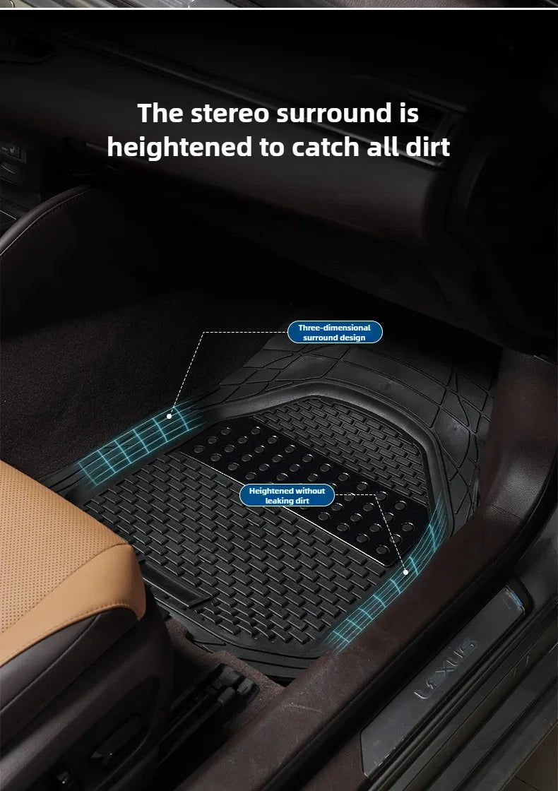 All Season Universal Rubber Auto Floor Mats Car Waterproof Carpet Mats Vehicles Interior Floor Protective mats For Automobiles