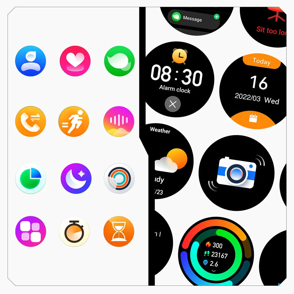 2026  Smart Watch Original Design IP68 Waterproof Bluetooth Call Health Monitor 100+ Sports Modes Flashlight