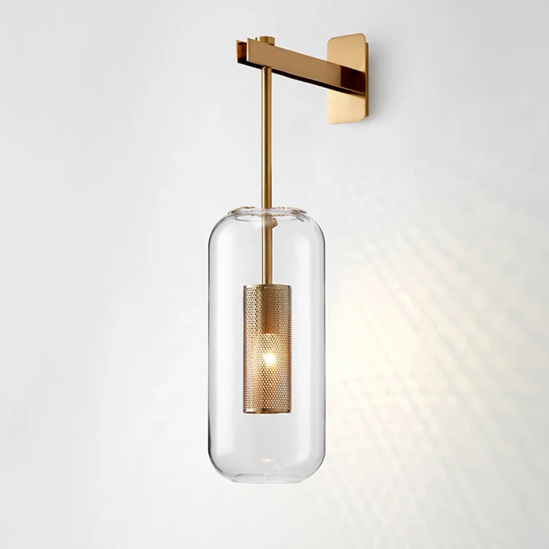 Post-Modern Luxury Wall Lamp – Nordic Minimalist Textured Bedside & Corridor Light