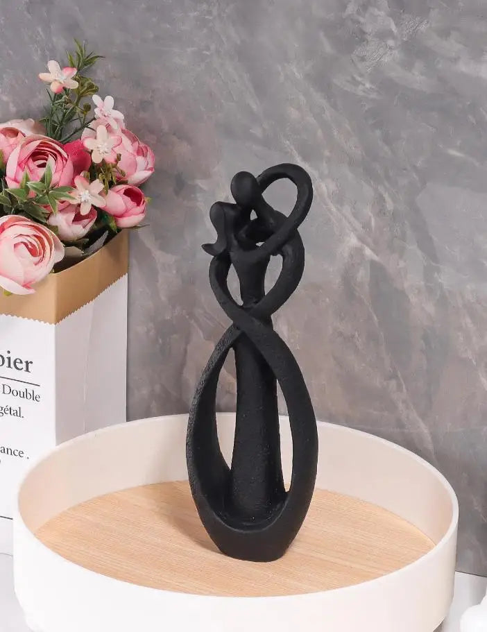 Nordic Style Creative Home Decor: Embracing Couple Sculpture for Office, Bookshelf, Living Room, Bedroom, Tabletop Decoration