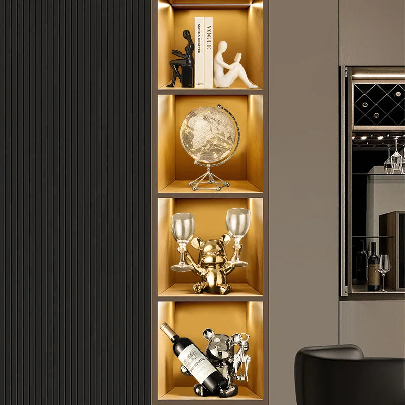 Decoration Crafts Statues Creative Brief Sitting Position Doll Figurine Miniatures Home Room Book Wine Cabinet Desktop Ornament