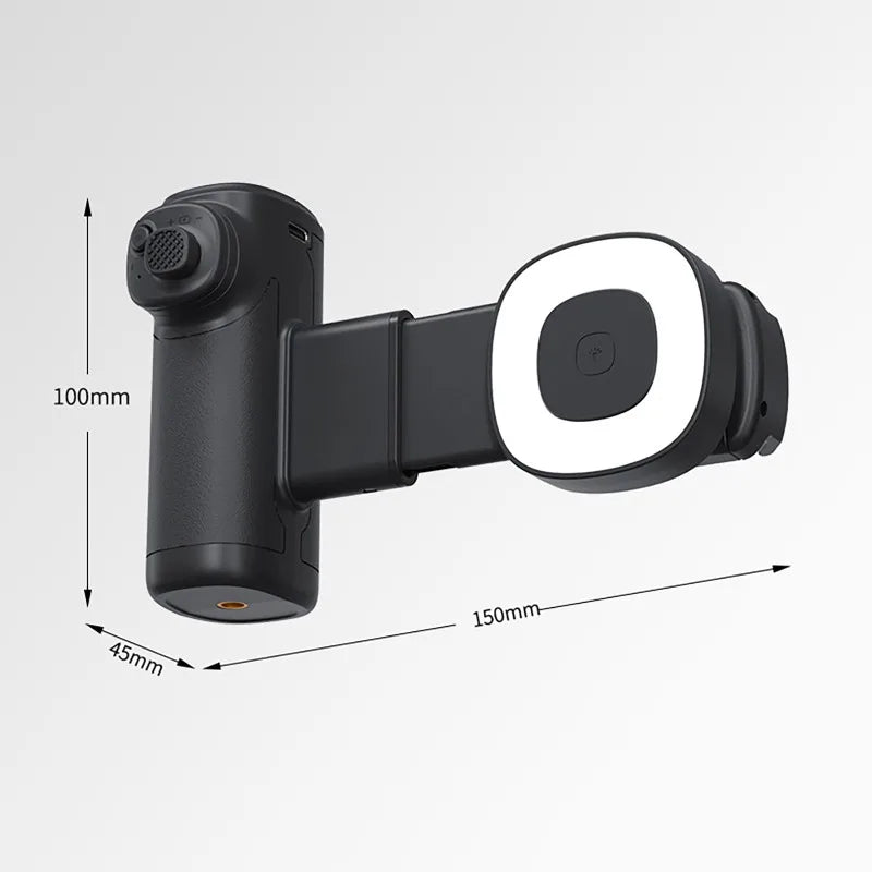 Portable Handle Mobile Camera Assistant with Bluetooth LED Selfie Light Adjustable Angle for Phone Photography Live Streaming