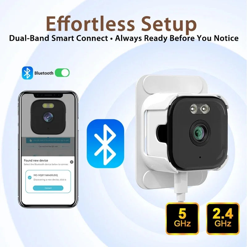 OKAM PRO 5MP Dual-Band WiFi Mini Window Camera, Two-Way Audio Night Vision
