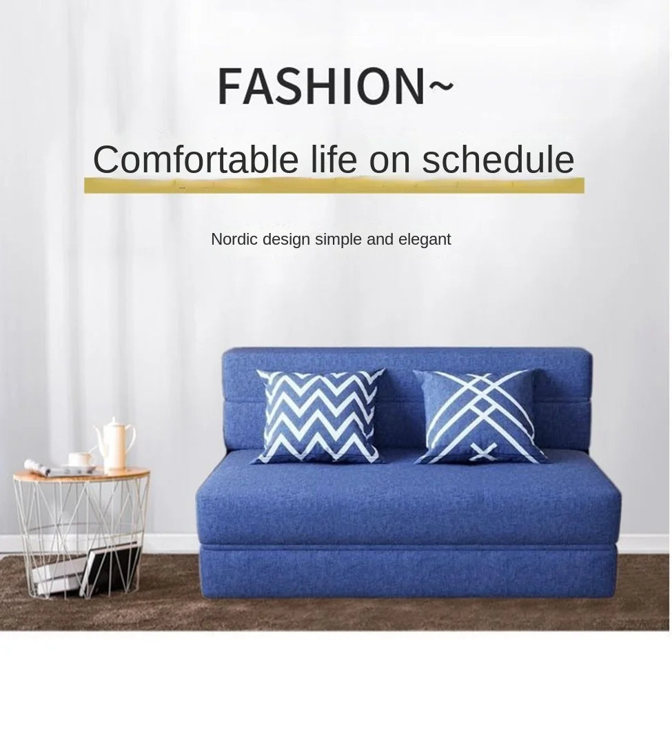 Folding Sofa Bed – Dual-Purpose Lazy Sofa with Anti-Fall Pad for Living Room & Bedroom