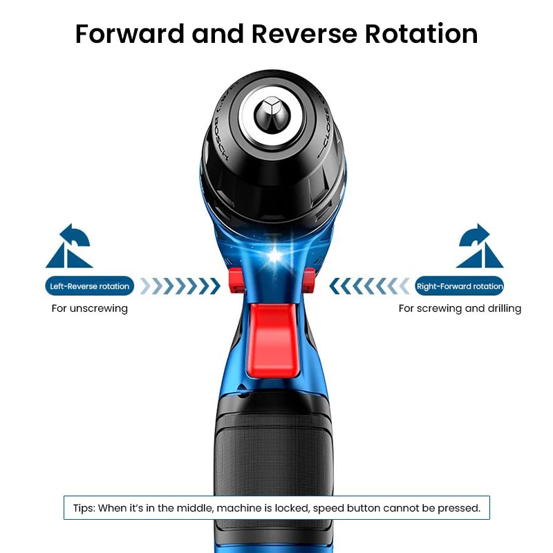 Bosch GSR120 Li 12V Cordless Screwdriver – 30Nm, 20-Level Torque