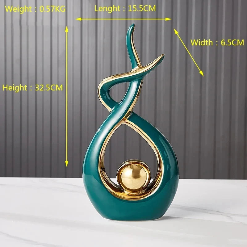 Nordic Ceramic Angel Figurine - Elegant Home Decor Statue