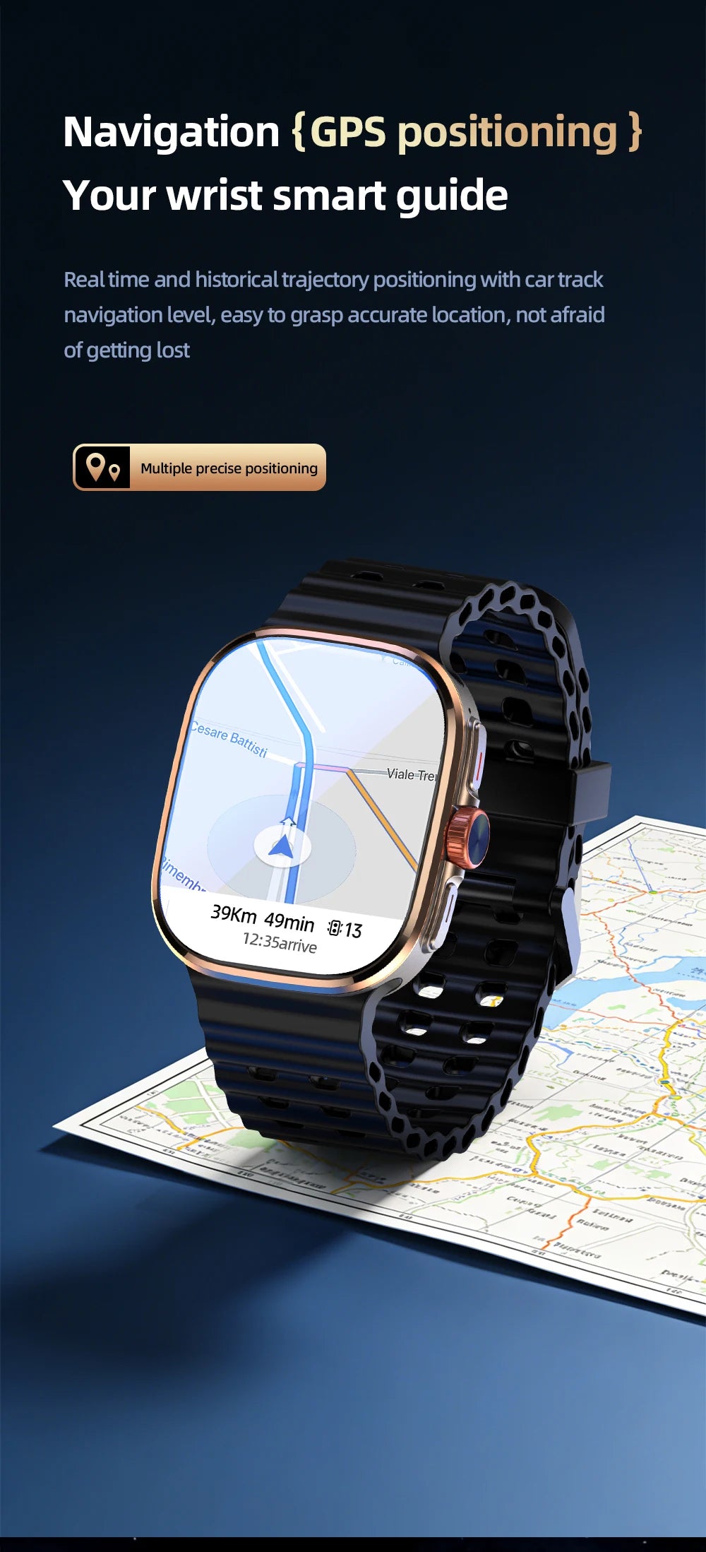New Smartwatch 5G LTE  Android 13.0 2.29'' AMOLED Display Smart Watch With 800W Pull-out Camera Face/Fingerprint Unlock Sim Card