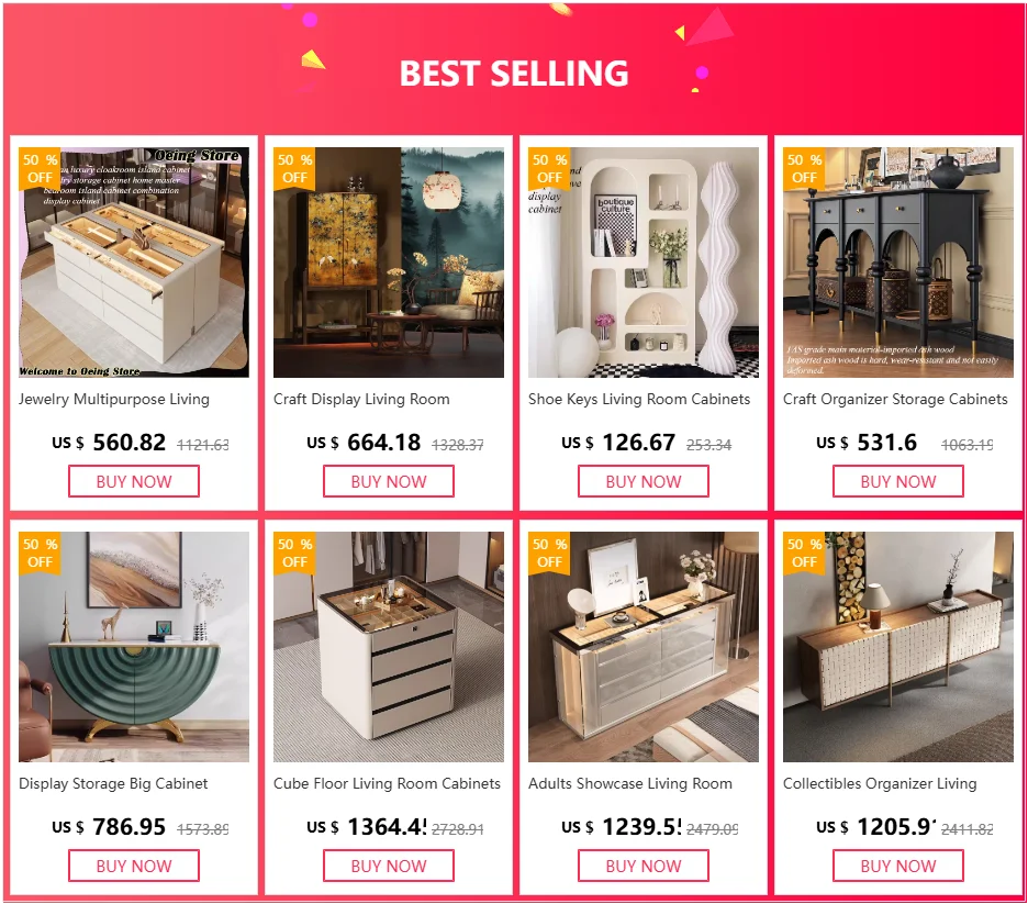 Standing Display Cabinet – Modern Glass Vitrine Shelf