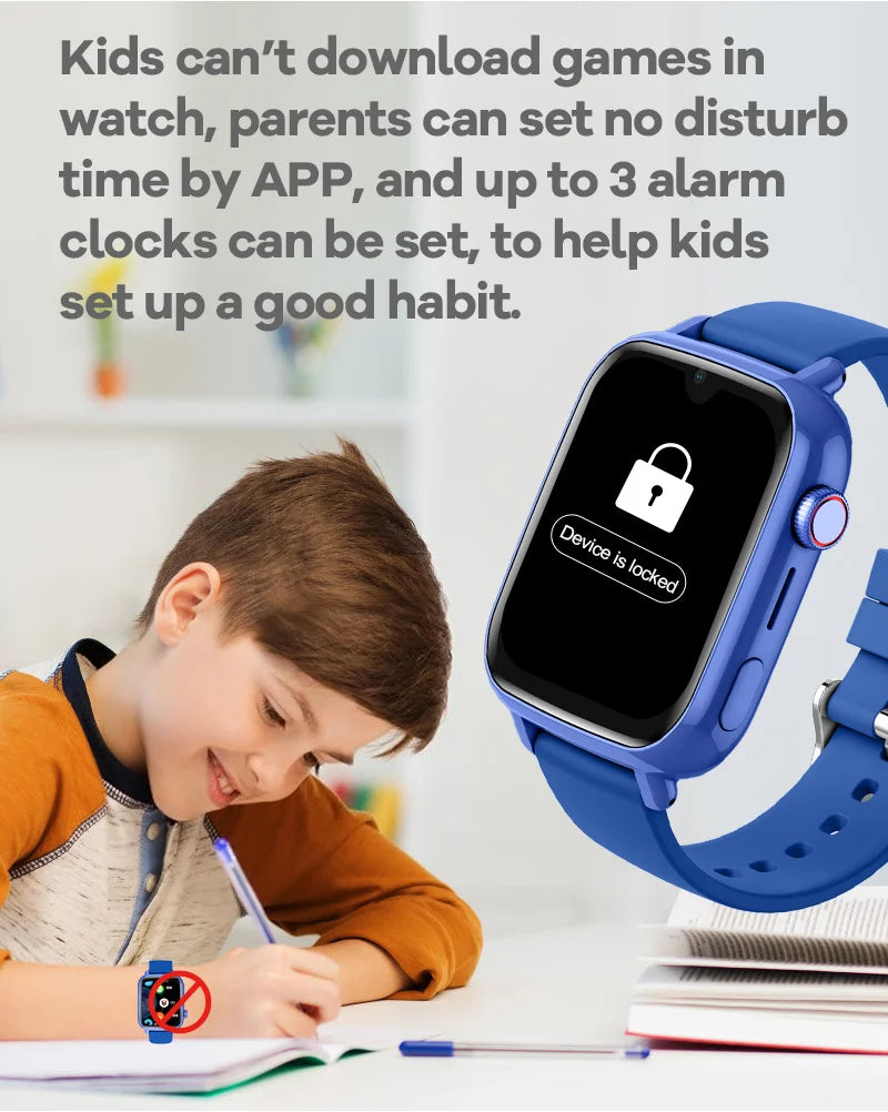 4G Kids Smart Watch – GPS, Video Call, SOS, Camera & Location Tracker