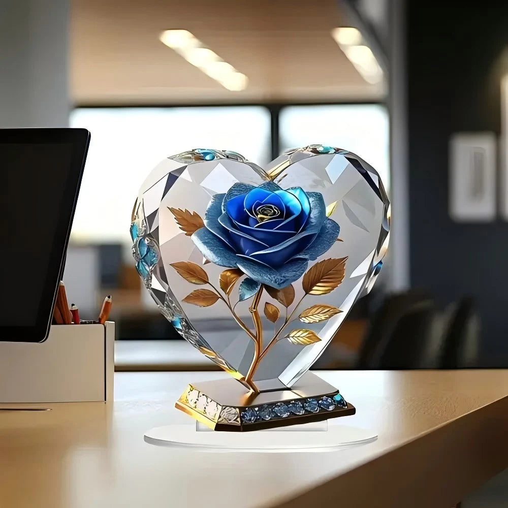 Acrylic Flower Decorations for Home Office Desk Enhance Visual Effects New Holiday Gift Ideas Artificial Blooming Plant Decor