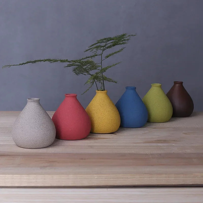 New Vases Ceramic Handicrafts Ornaments Home and Living Room Decorations Colorful Creative Dry and Wet Small Insertions Vases