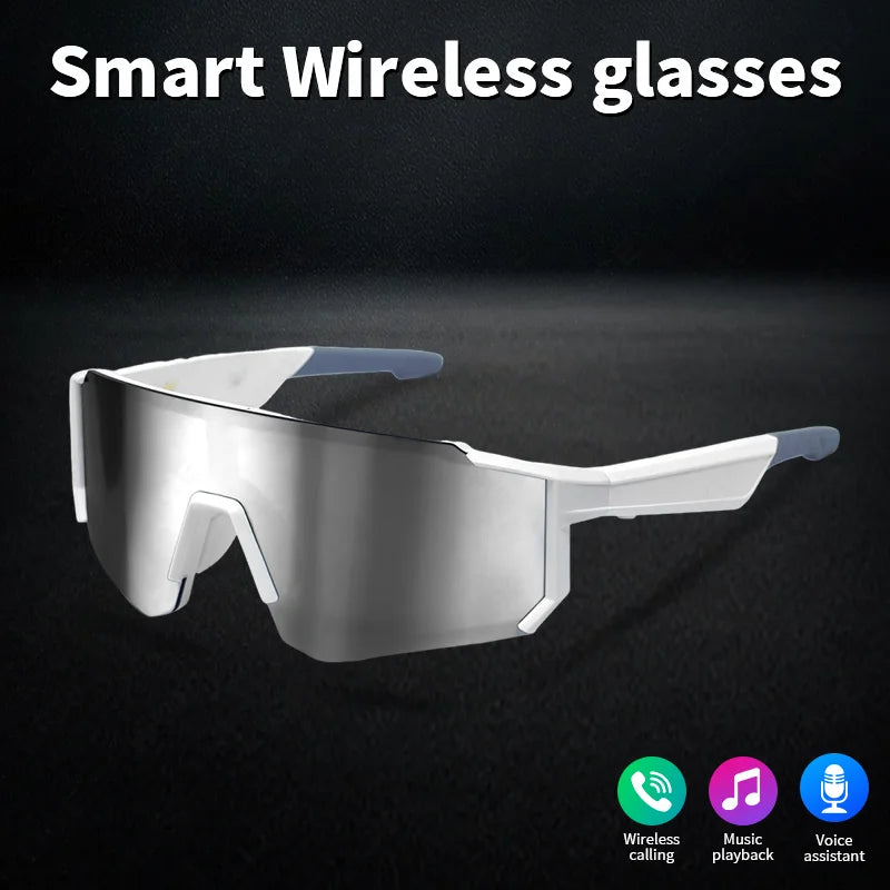 LIGE Smart Glasses Cycling Sport – 100+ Languages AI Translation, Bluetooth, Music, UV Protection