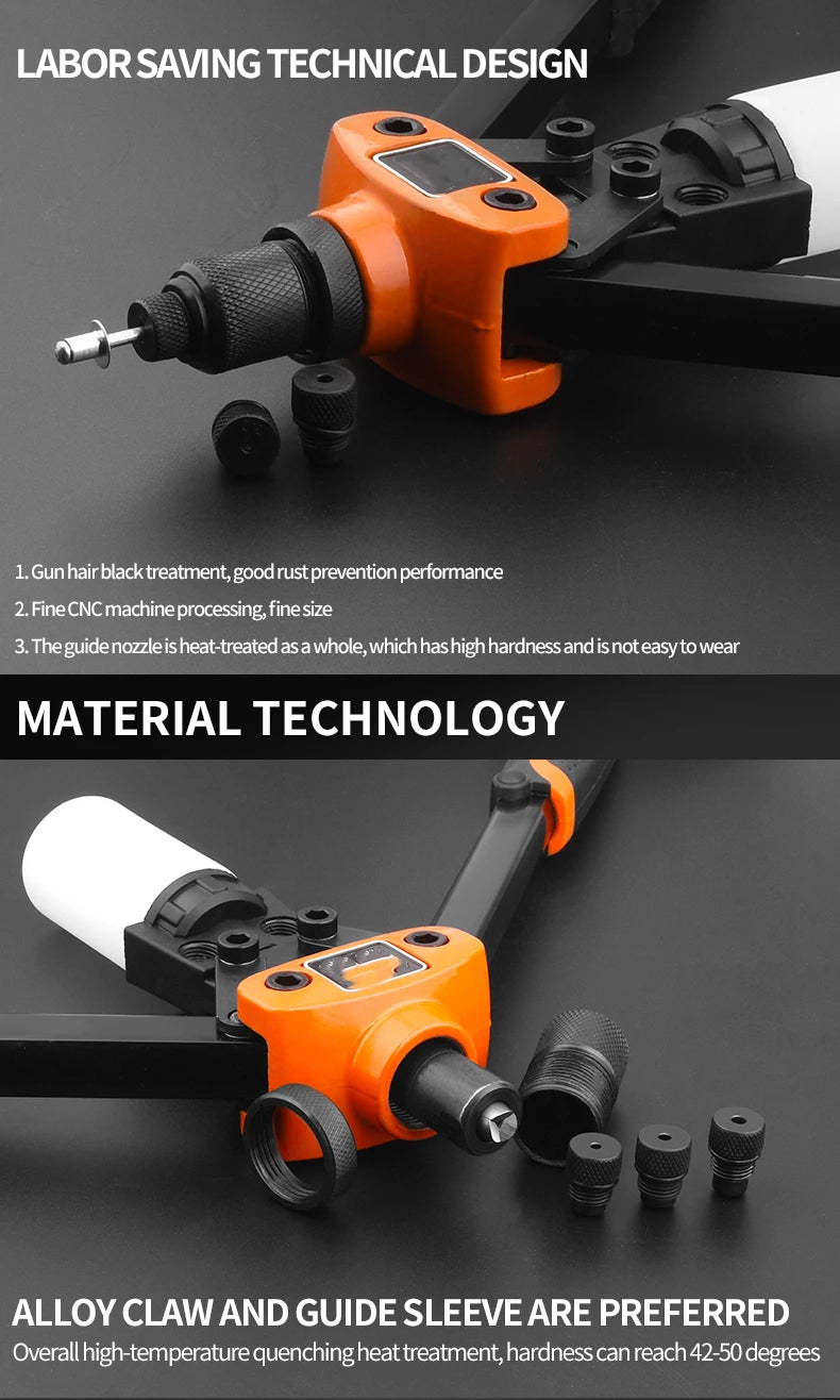 Professional Rivet Nut Gun Set – Hand Riveter with 50 Rivets