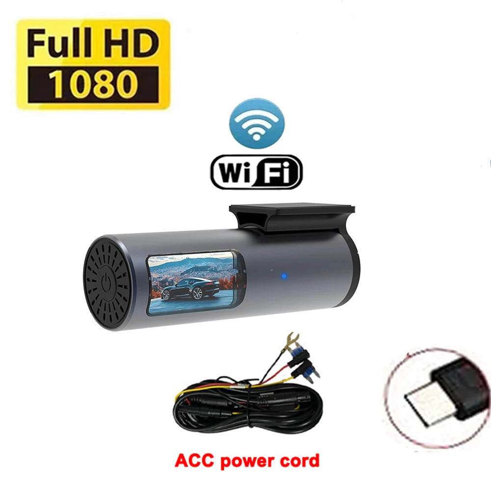 1080P Dash Cam WIFI – Front Camera Black Box 24H Parking Monitor Night Vision