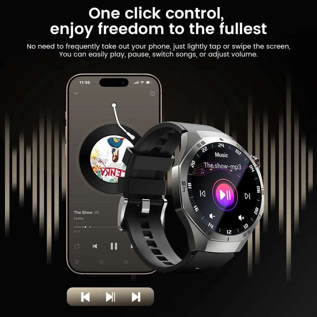 2025 New SmartWatch Men HD AMOLED 1.52" – GPS, Heart Rate, BT Calls, Motion Tracking