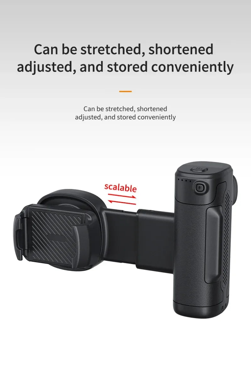 Portable Handle Mobile Camera Assistant with Bluetooth LED Selfie Light Adjustable Angle for Phone Photography Live Streaming