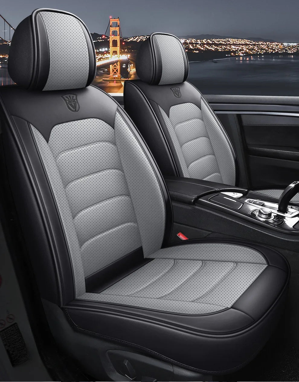 Car Seat Cover Premium Waterproof Faux Leather Cushion Universal Accessories Fit SUV Truck Sedan Automotive Vehicle
