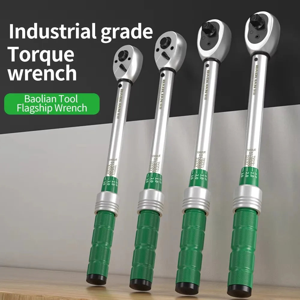 Professional Torque Wrench Set – 2.5-350Nm, 1/4", 3/8" & 1/2" ±3% High Accuracy