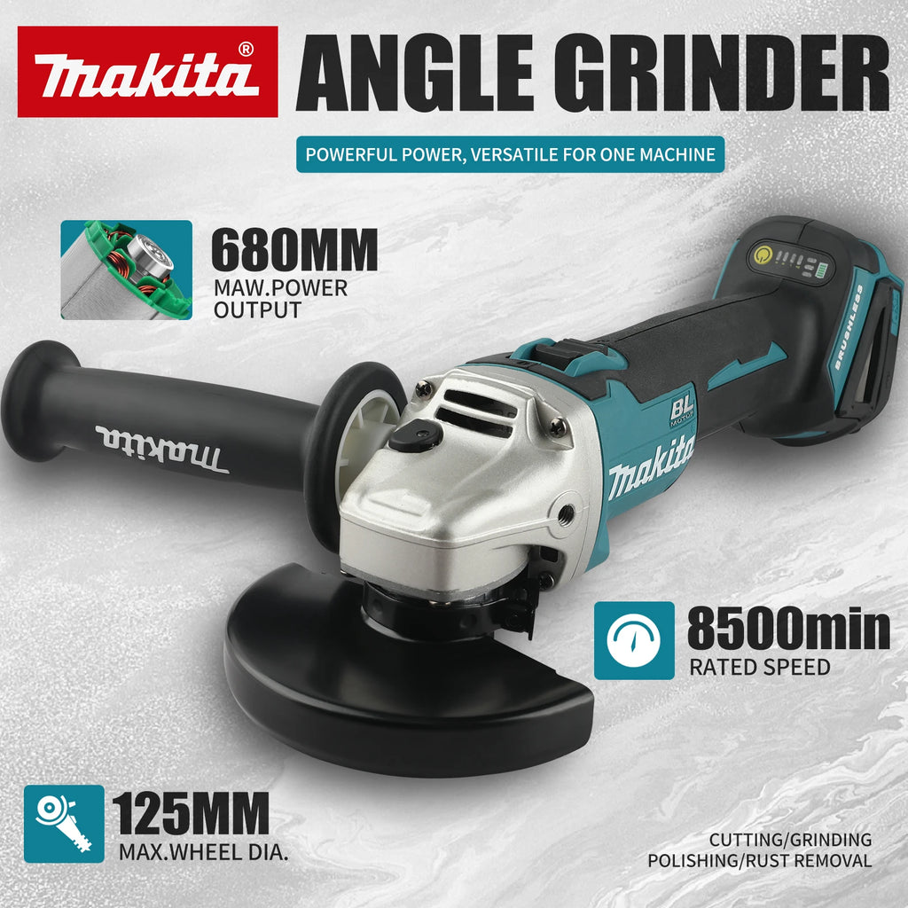 Makita DGA406 Brushless Angle Grinder – 100mm / 125mm